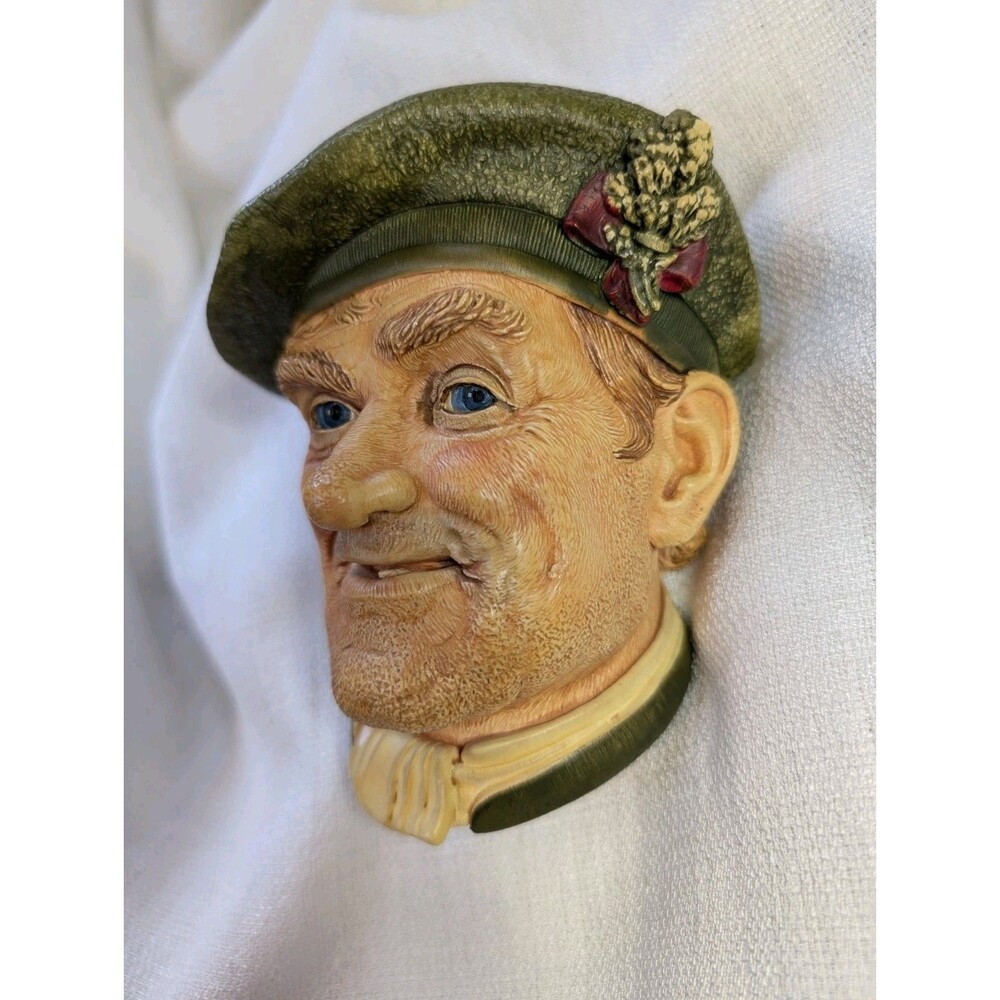 Vintage Bossons Chalkware Head 1969 JOCK Wall Hanging Sculpture Made in England - Picture 8 of 16
